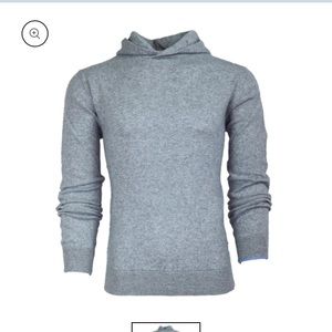 Greyson Koko Heather Gray Medinah CC Hoodie Cashmere Sweater (XL)